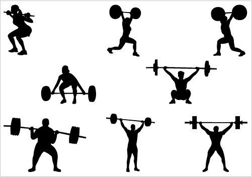 people lifting weights