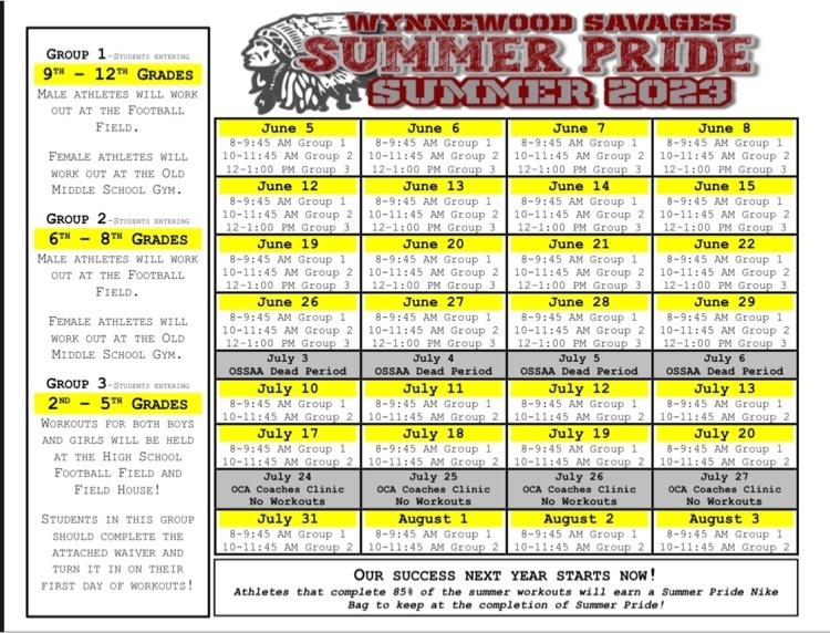 2023 Summer Pride Calendar
